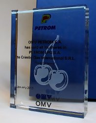 Glaspokal mit UV-Druck