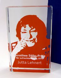 Glaspokal mit UV-Druck