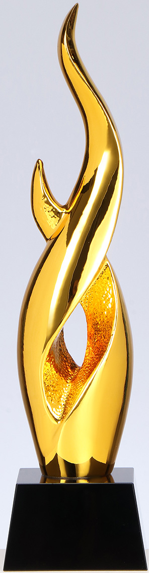 Glaspokale mit Gravur, Glastrophäen, Glasawards, 3D Foto Glasgravur, Pokale:  Flame