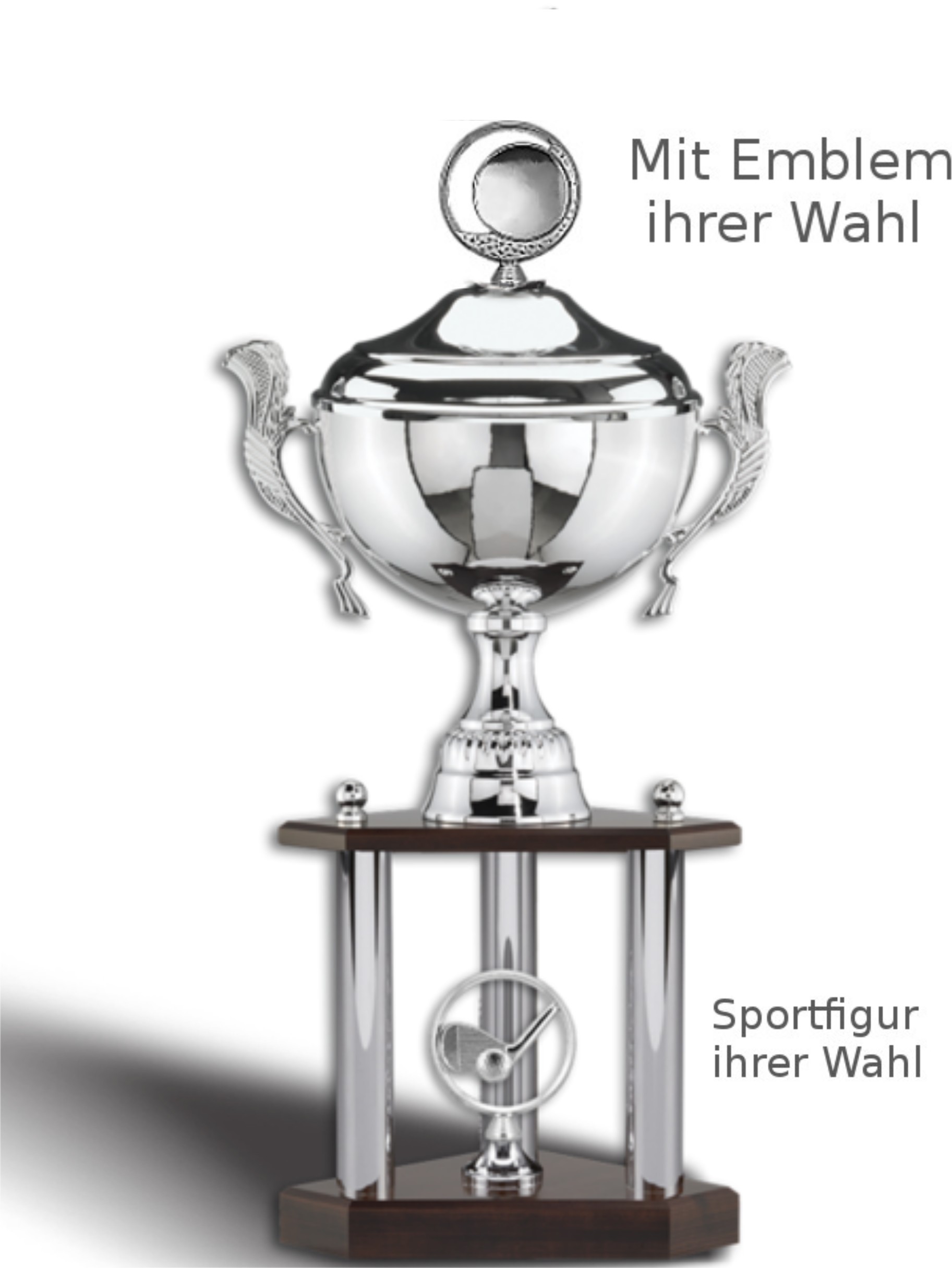 Glaspokale mit Gravur, Glastroph&auml;en, Glasawards, 3D Foto Glasgravur, Pokale:  S�ulenpokal S1