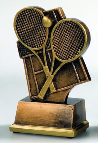 Glaspokale mit Gravur, Glastrophäen, Glasawards, 3D Foto Glasgravur, Pokale:  Tennistrophe T.15